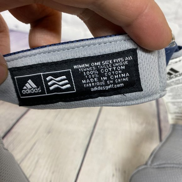 Adidas Golf Hat Women Cap Visor Strap Back Blue One Size Fits All Embroidered - Picture 8 of 10